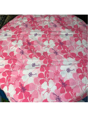 Unbranded full/double Pink & White Floral flat Bedding Sheet